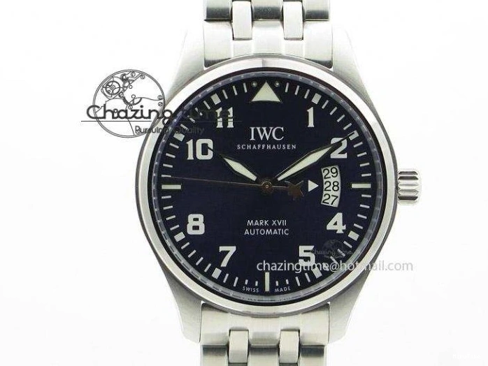 MIROTIME 0326 Mark XVII IW326504 MKS 1:1 Best Edition Black Dial On SS Bracelet MIYOTA 9015 V Durable 7210